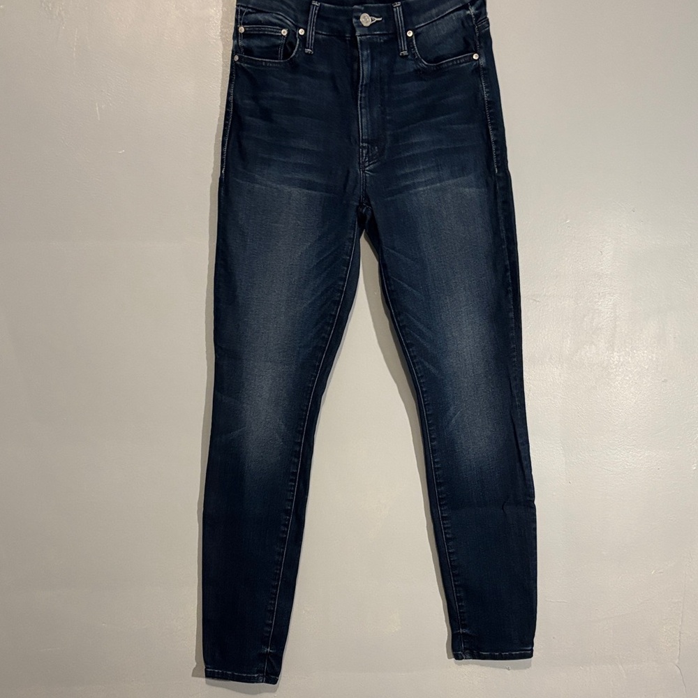 MOTHER High Waisted Looker Jeans in Light Blue